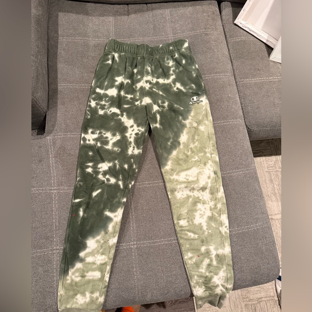 Champion green Tie-Dye Sweatpants/joggers